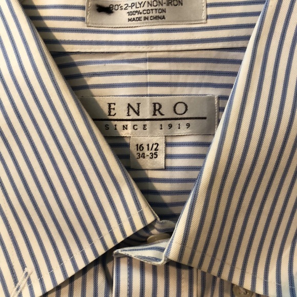 6 pack of Men’s long sleeve dress shirts in Blue Untuckit ENRO Tommy H Natuica - Picture 2 of 8